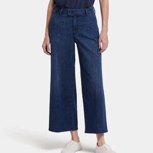NYDJ Mona Wide Leg Ankle Trouser Jean High Rise Women's 14 Ibiza Blues NWT